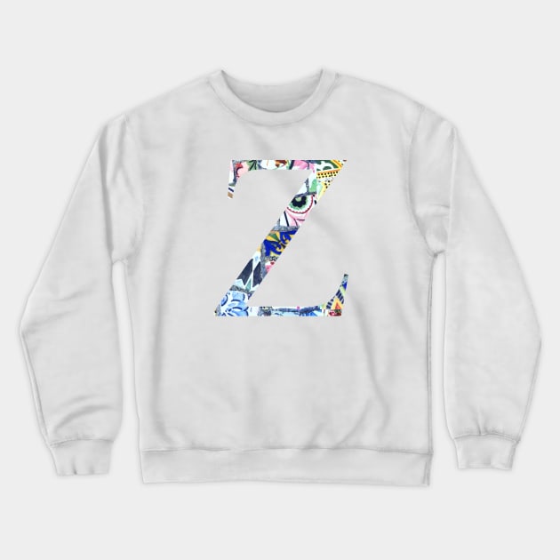 Barcelona Gaudi Mosaic Zeta Greek Sorority Letter Crewneck Sweatshirt by aterkaderk